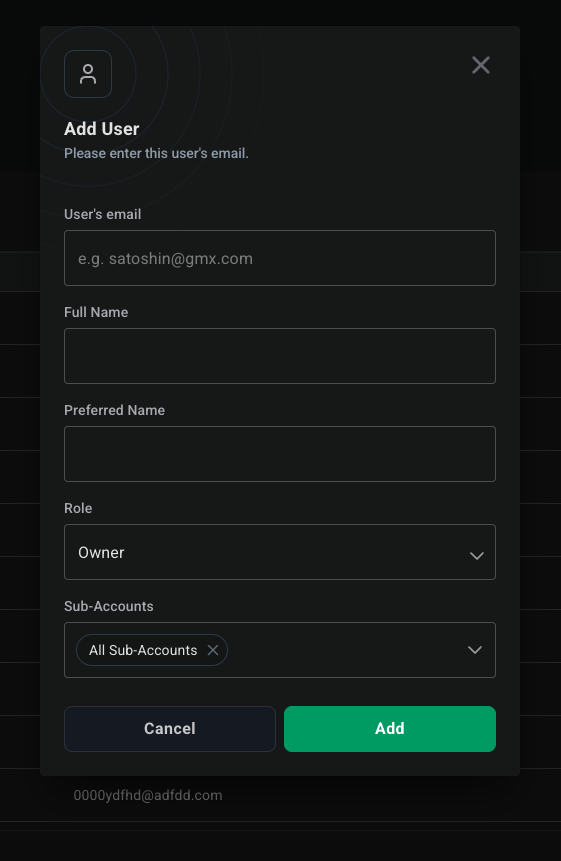 How do I add a new user or change a user's role?